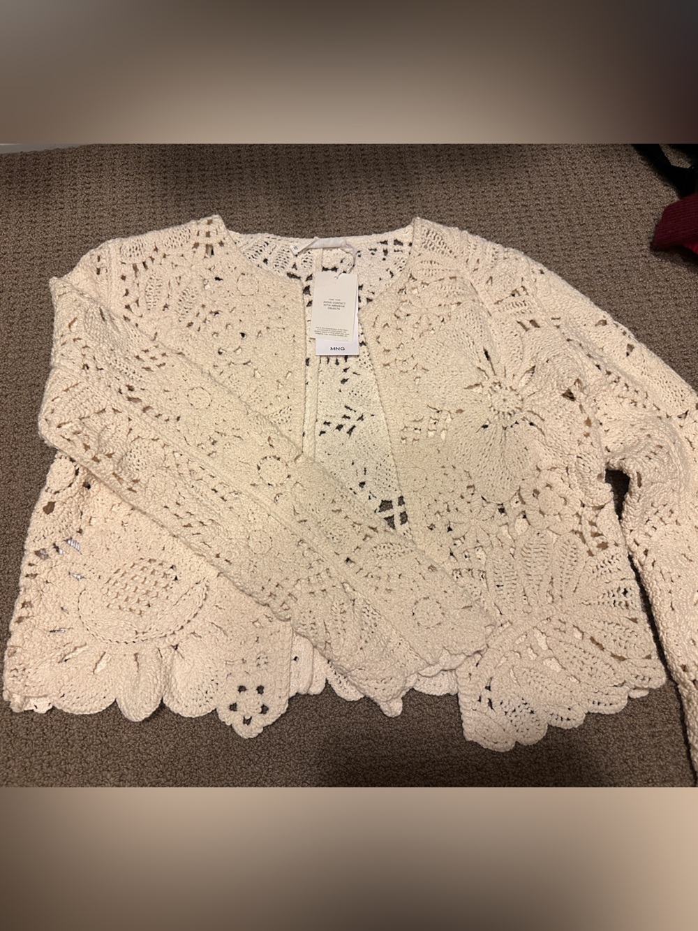 Mango Crochet cardigan - Cream